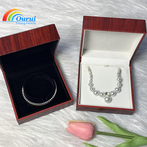 Factory Wholesale Custom Wooden Jewelry Box With LED Light And Velvet Liner Custom Logo Jewelry <b>Storage</b> Box For <b>Ring</b> Earring - Product Image 6