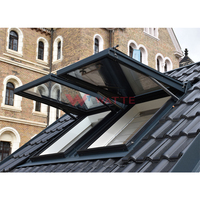Lucarne de style moderne étanche en aluminium électrique ouverture automatique double vitrage pour balcon fenêtre de toit