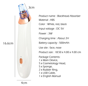 Carga USB 6 cabezales <span class=keywords><strong>de</strong></span> succión removedor <span class=keywords><strong>de</strong></span> espinillas aspiradora herramienta <span class=keywords><strong>de</strong></span> extracciones <span class=keywords><strong>de</strong></span> cabeza negra con cámara para hombres y mujeres limpiador <span class=keywords><strong>de</strong></span> poros - Product Image 4