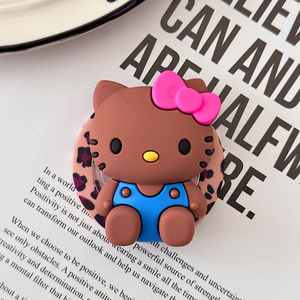 Cartoon KT cat bow Grip <b>Stand</b> Socket Magnetic Telescopic holder Phone Universal Leopard-pattern Air Ring PC Magnet Bracket Cute - Product Image 4