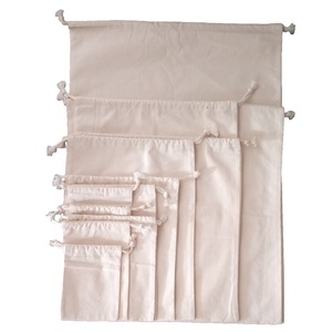 Sac à cordon en coton biologique le plus vendu en usine, petite pochette en coton - Product Image 1