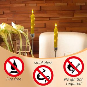 6.5 inch nguyên thủy thực sự sáp LED <span class=keywords><strong>Flameless</strong></span> Chân nến ngắn tay nhúng Pin hoạt động taper nến hẹn giờ từ xa nến - Product Image 5