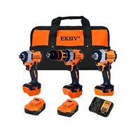 Kit combiné 3 pièces sans fil Ekiiv DW-2103 20V 4.0Ah FlexVolt Advantage Li-Ion, batterie sans balais, pour usage industriel/bricolage, compatible OEM