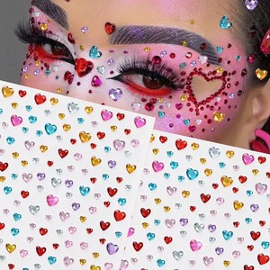 Adesivi 3D a Forma di Cuore, <span class=keywords><strong>Stella</strong></span> e Farfalla, Strass Colorati e Perle per Trucco Occhi, Applicazioni Fai-da-Te per Feste, Festival e Cosplay - Product Image 4