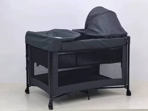 Высококачественная Современная складная детская кроватка с подгузником, сменная люлька для спальни, больницы или парка, панель - Product Image 2