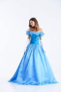 2024 gran oferta personaje de dibujos animados adulto <span class=keywords><strong>disfraz</strong></span> de Halloween cielo azul vestidos largos mujeres Halloween Cosplay disfraces al por mayor - Product Image 4