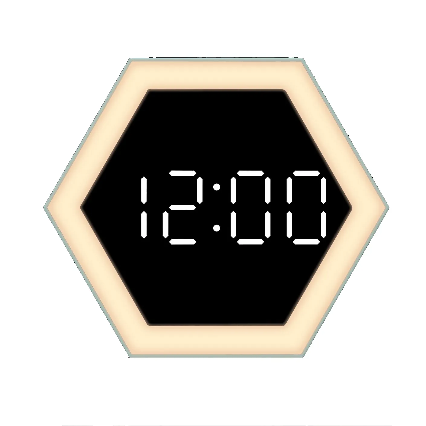 Smart Desktop Wall Clock Makeup Mirror Touch LED Night Light Timing Turn ON/OFF Digital Alarm Table Clock Sound Control