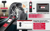 Herramienta de Programación TPMS Launch ITPMS X431, Lector de Códigos de Reinicio del Sensor de Presión de Neumáticos, con WiFi, para Autos Universales, Programador ITPMS