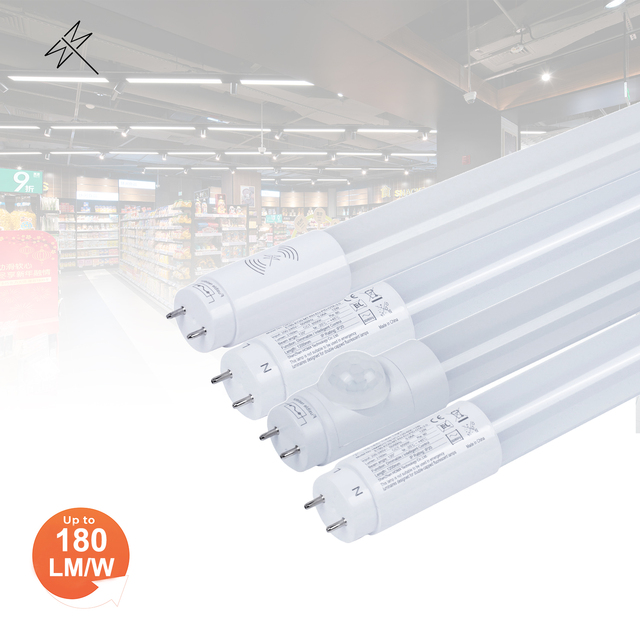Smart IOT T8 LED Tube 4FT 21W 12W 120cm Microwave Sensor 6000K Daylight High Efficiency for Indoor Warehouse Office