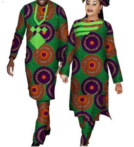 Pantalon pour hommes et femmes en coton africain teint à la cire imprimé pour couple. <span class=keywords><strong>Robe</strong></span> Ensemble <span class=keywords><strong>Robe</strong></span> - Product Image 3