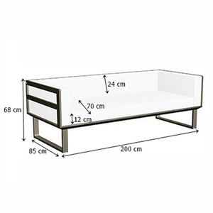 Ensemble de canapé et table basse en aluminium pour l'extérieur, mobilier de jardin, canapé de patio en aluminium - Product Image 4