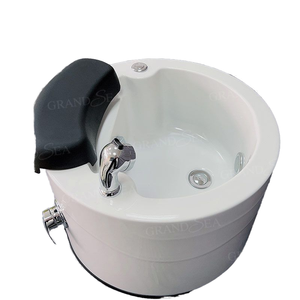 Moderno Lavabo de Pedicura Independiente de Acrílico para Salón de Belleza y Spa, con Hidromasaje, Luces LED Multicolores, a Bajo Precio - Product Image 3