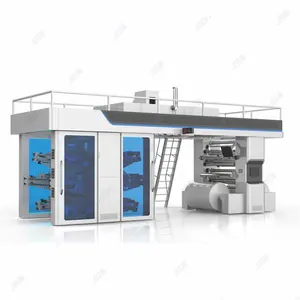 4/6/8 Color High Speed CI Flexographic Printing Machine, Kraft Web Central Impression Letterpress Printing Machine