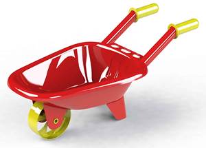 Carretilla de juguete de plástico al por mayor con una sola rueda delantera, estructura estable y asas de fácil agarre - Product Image 6