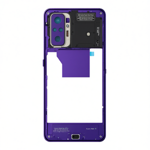 Cover Posteriore Blu Viola in Lega di Alluminio per Xiaomi Redmi Note 10 Pro, Telaio di Ricambio - Product Image 1