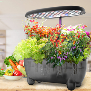 Oliz Rose Transparent, gris jardin intelligent pot de fleurs d'intérieur pots de plantes articles de décoration de la maison avec lumière de croissance LED - Product Image 1