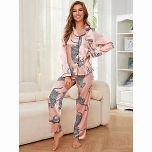 Nouvelle Collection 2025 – Pyjama de Luxe en Soie pour Femme – Ensemble Long et Élégant – Vêtements de Nuit Féminins - Product Image 2