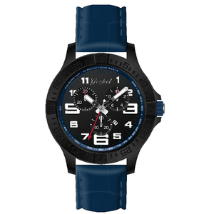 Reloj Deportivo para Hombre con Logotipo Personalizado al por Mayor, Resistente al Agua 30M, con Movimiento de Cuarzo Citizen 2115 y Correa de Cuero Genuino - Product Image 1