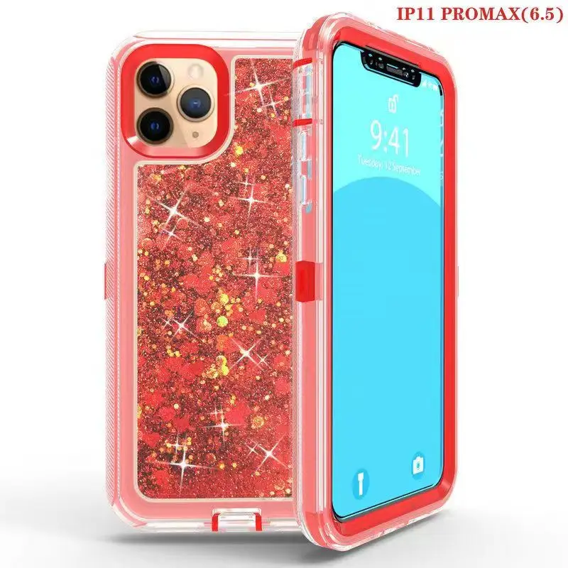 Quicksand Case For iPhone X XS Max XR 7 8 Plus Bling Glitter Liquid Defender Case for iPhone 14 13 pro max 12 Cover