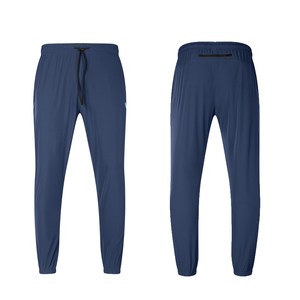 Pantalons de sport pour hommes en gros, style sportif, devant plat, taille mi-haute, respirants, séchage rapide, fermeture éclair, poche de sport, taille élastique - Product Image 1