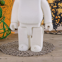 Vente en gros d'usine, expédition rapide, modèle de poupée en résine personnalisée, ours en briques, pour enfants, peinture à la main, Noël, Halloween