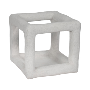 Scultura quadrata aperta testurizzata, ornamento geometrico moderno per tavolino da caffè e mensola decorativa - Product Image 2