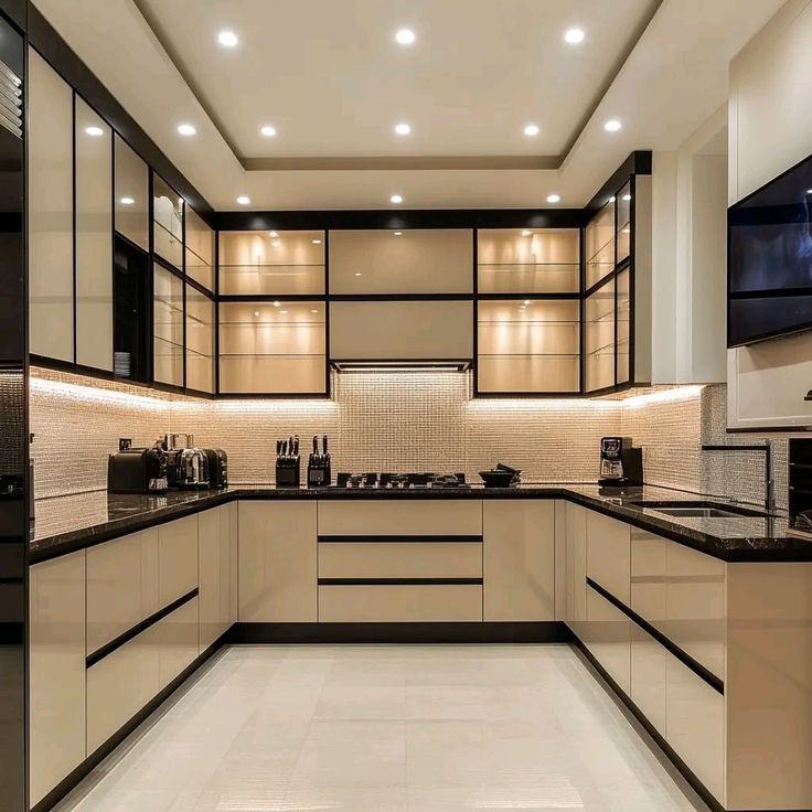 CBMmart Customization Collection Kitchen Cabinet With Marble Countertop Smart Storage Premium Finishes for High End Home Kitchen