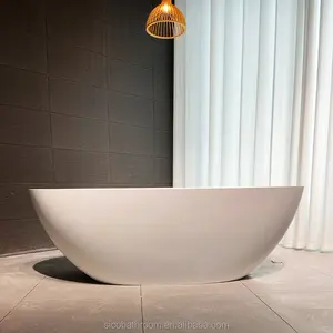 Bañera de piedra de último diseño, baño Seabridge independiente ovalado