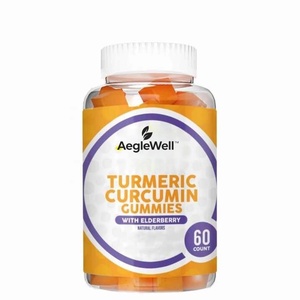 Nhà máy tùy chỉnh Vegan Gummy bổ sung CURCUMIN NGHỆ gừng Gummies cho chất chống oxy hóa và não tăng cường - Product Image 1