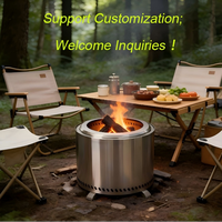 Foyer d'Extérieur à Bois OEM pour Camping en Gros, Foyer Brasero Inox Sans Fumée pour Camping