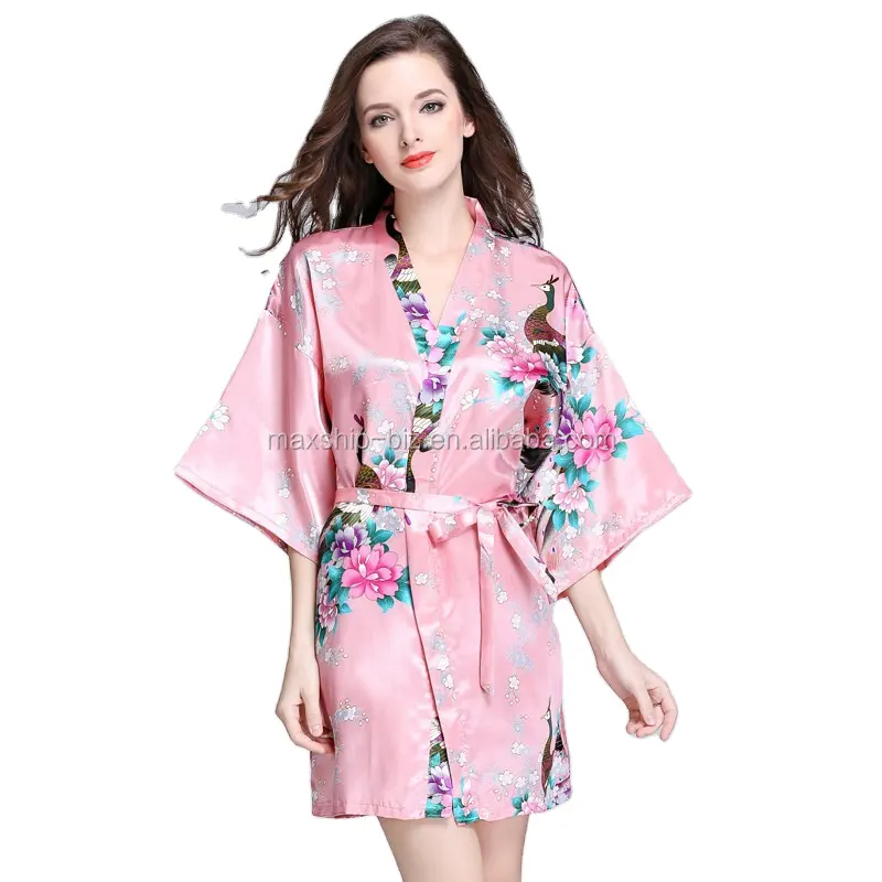 Giá Rẻ Bán Buôn In Ấn Trung Quốc Phụ Nữ Lụa Robe