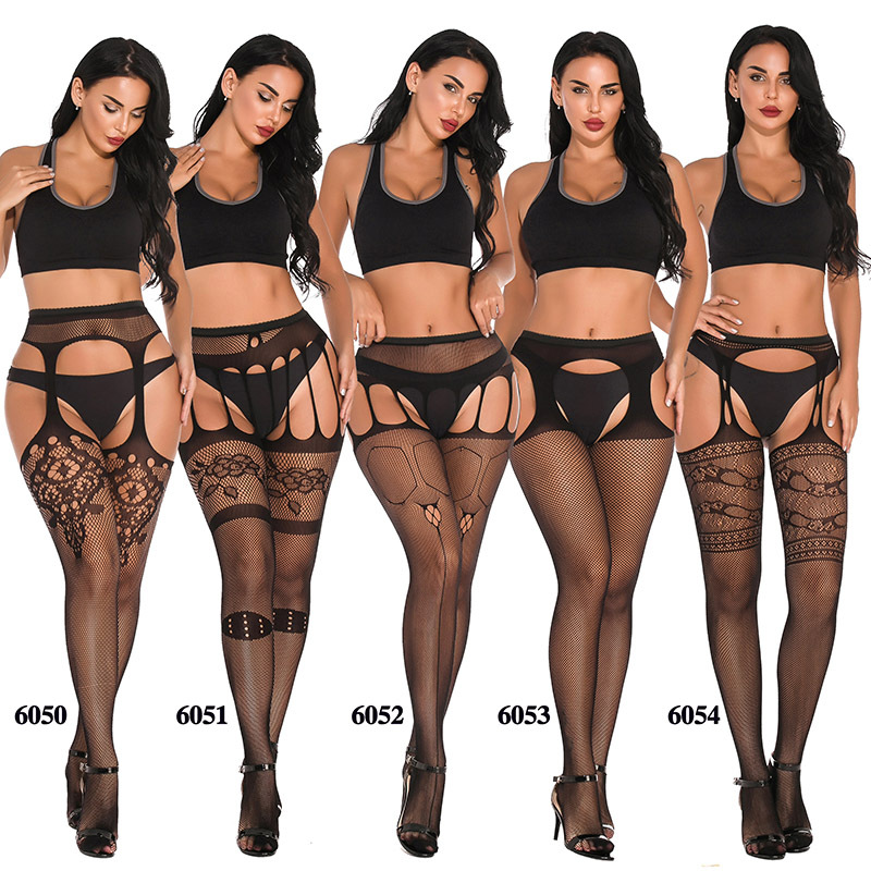 Fabrik Großhandel Jacquard Weave Strümpfe Strumpfband Gürtel für Frauen Höschen Black Butterfly Sexy Girl Seiden strumpf für lange Beine