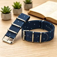 Tali Jam Tangan Sport Fashion Terpadu Motif Bunga Bahan Kain Pengganti Tali Jam Nilon 18/20/22mm