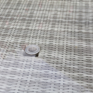 Audu Table ronde style classique <span class=keywords><strong>Victoria</strong></span> et huit chaises Cadre en aluminium Rotin métal avec verre pour ateliers de loisirs en plein air - Product Image 5