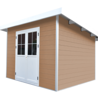 EASYGREEN Série D – Maisons en bois composite (WPC) modernes, abris de jardin préfabriqués, abri à outils extérieur en acier, atelier extérieur pour appartement
