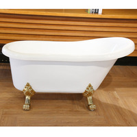 Vente directe d'usine et vente en gros de baignoires impériales de style européen pour la maison, baignoires acryliques isolées et autoportantes, baignoires classiques.