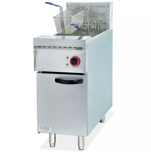 BAOKANG 28L Single Tank Single Basket Electric <strong>Fryer</strong> with Cabinet 10KW Power for <strong>Chips</strong> and Chicken - Product Image 1