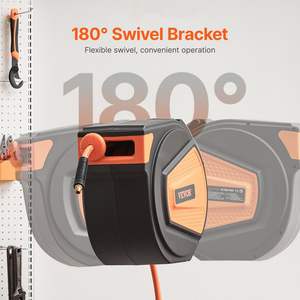 Enrouleur de tuyau d'air hybride rétractable de 3/8 po x 65 pi, 300 PSI, tuyaux et enrouleurs de jardin - Product Image 6