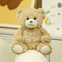 Ours brun doux animal en peluche couette maille jouets à fourrure personnalisé petit ours en peluche jouet parfait brodé soulagement du Stress