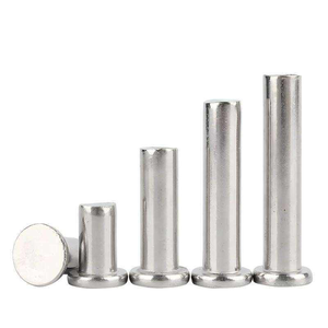 Rivets semi-tubulaires à tête plate en acier inoxydable classe 6 finition brillante DIN 7338 B M3-M10 - Product Image 1