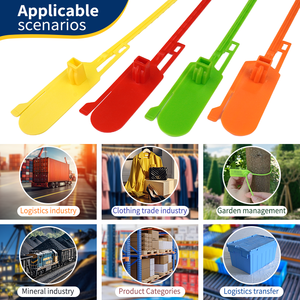 Cinta fácil de rasgar específica para logística de nuevo diseño con número de serie sello de etiqueta de cierre de cremallera de seguridad de plástico - Product Image 4