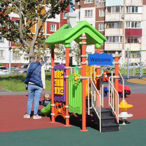 Jardin extérieur pas cher petite aire de jeux extérieure avec toboggan tous temps pour les espaces ouverts - Product Image 6