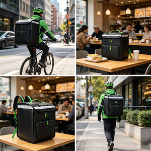 New Thickened Insulated <b>Cooler</b> <b>Backpack</b>, Waterproof Layered Thermal Food Delivery Box for Rider Wholesale - Product Image 6