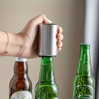 Ouvre-bouteille automatique magnétique écologique en acier inoxydable pour vin et bière, pour cuisines, avec gravure de logo