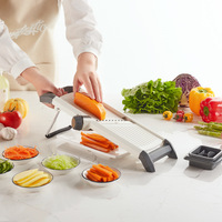 Keuken Handheld Roestvrijstalen Mes Vegetarische Snijder Fruit Aardappel Hakselaar Mandoline Slicer Groente Rasp Snijmachine