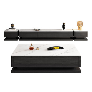 Meuble TV le plus récent et design luxueux, meubles de salon, tables TV en bois, armoires de maison, consoles avec table basse - Product Image 2
