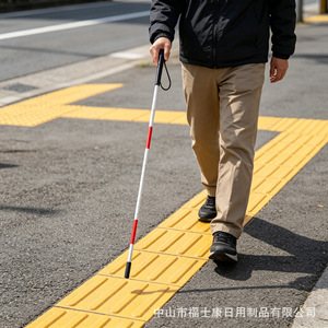 Bastón Plegable Foxconn Rojo de Aleación de Aluminio con Empuñadura Recta para Personas Ciegas y con Discapacidad Visual, Ayuda para la Movilidad - Product Image 3