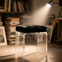 Banc en acrylique personnalisé moderne Table à manger Chaise de sac souple pour l'intérieur de la maison Hôtel Loisirs Tabouret à langer polyvalent pour chaussures Chambre à coucher