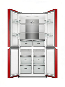 Frigorifero Elettrico Retrò Rosso a Quattro Porte Stile Francese da Incasso 516L con Raffreddamento ad Aria e Sistema No-Frost per Uso Domestico e Alberghiero - Product Image 3