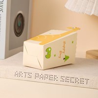 Nouvelle Boîte à Popcorn Dinosaure Transfrontalière, Boîte à Bonbons, Boîte à Frites, Boîte Jetable Écologique Biodégradable en Carton Blanc pour Enfants